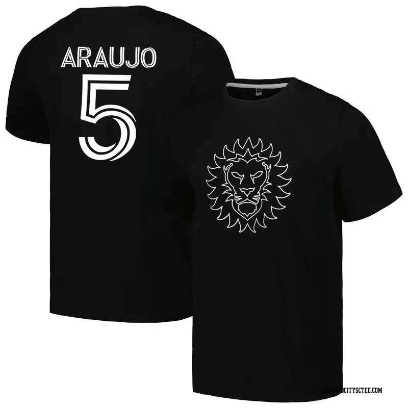 Men's Orlando City SC ＃5 César Araujo Black Name & Number Culture Heavy T-Shirt