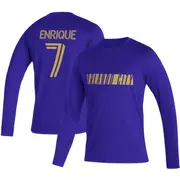 Men's Orlando City SC ＃7 Ramiro Enrique Purple Name & Number Vintage Long Sleeve T-Shirt