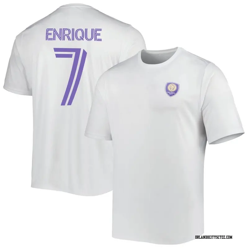 Men's Orlando City SC ＃7 Ramiro Enrique White Name & Number Terminal Tackle T-Shirt