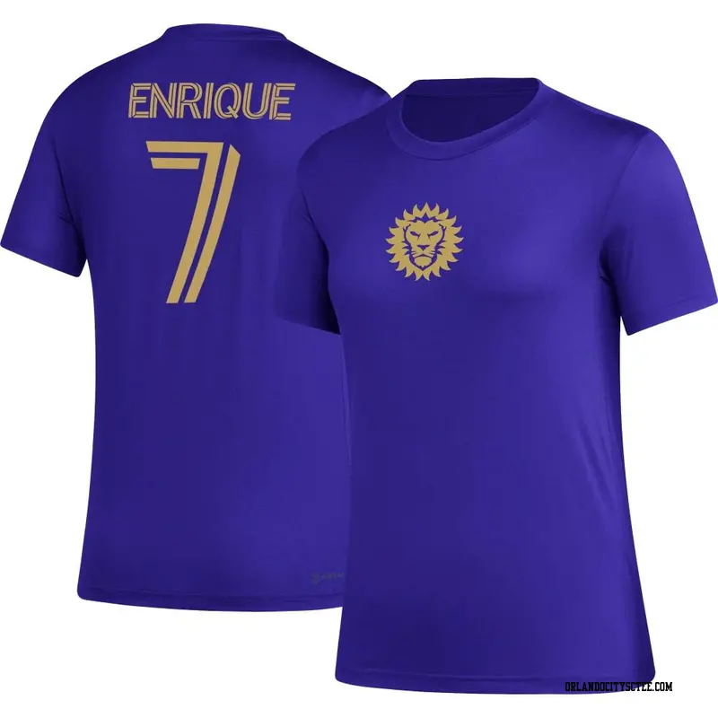 Women's Orlando City SC ＃7 Ramiro Enrique Purple Name & Number Icon T-Shirt