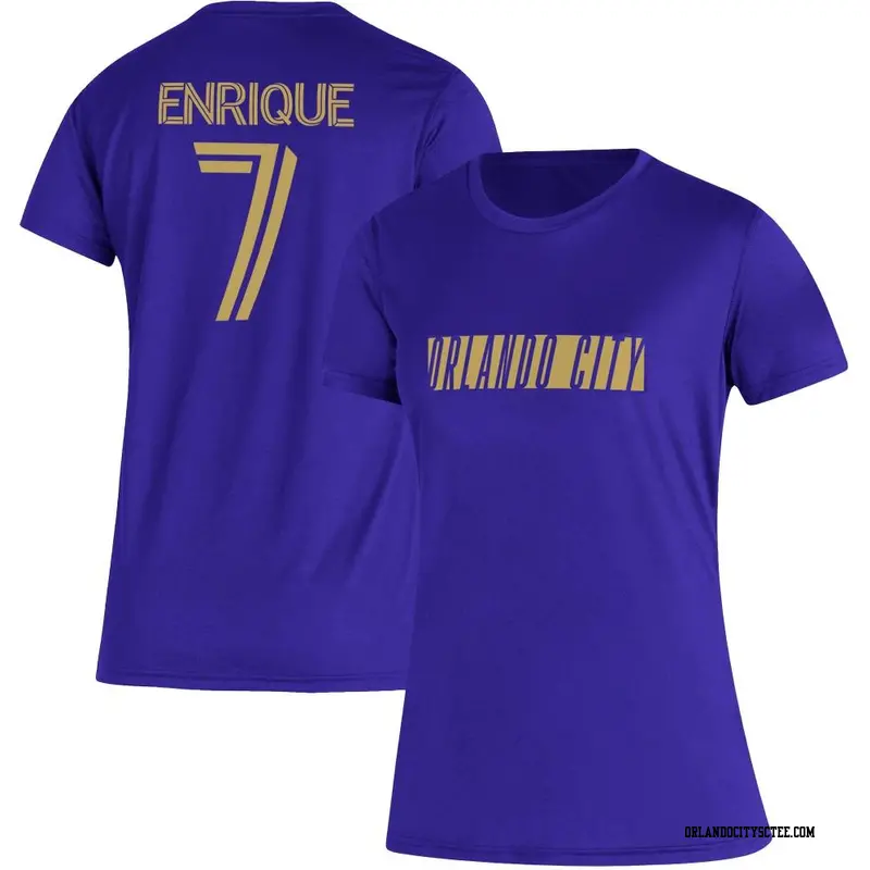 Women's Orlando City SC ＃7 Ramiro Enrique Purple Name & Number Vintage T-Shirt