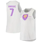 Women's Orlando City SC ＃7 Ramiro Enrique White Name & Number Slub Tank Top