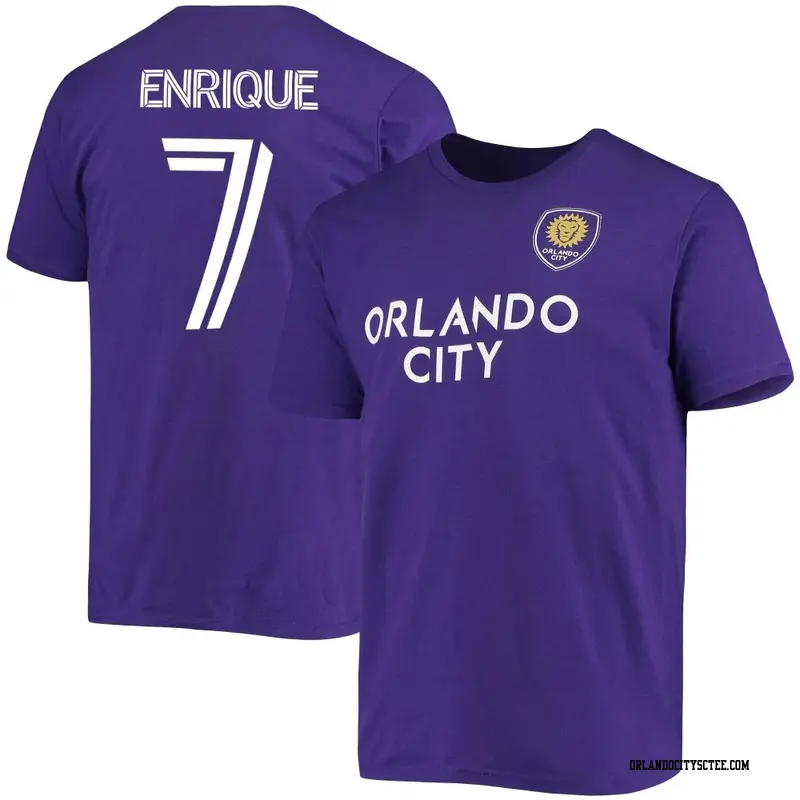 Youth Orlando City SC ＃7 Ramiro Enrique Purple Name & Number Go To T-Shirt