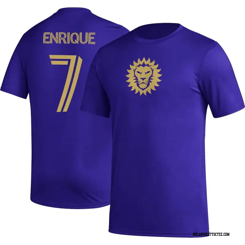 Youth Orlando City SC ＃7 Ramiro Enrique Purple Name & Number Icon T-Shirt